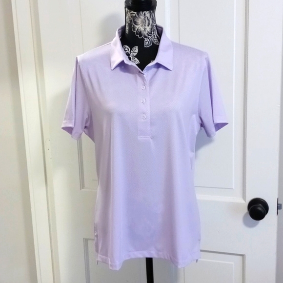 turtleson Tops - 🆕️ ⛳️Turtleson⛳️ - Lavender Clare Mini Diamond Jacquard Performance Polo